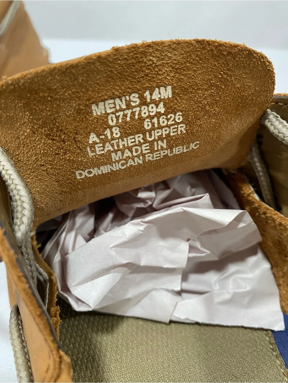 Sperry Top‑Sider Men’s Leather Boat Shoes Tan Size 14 A/O Classic